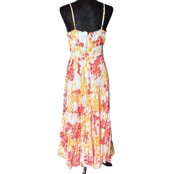 Anthropologie Red and Yellow Floral Maxi Dress - Picture 2 of 11